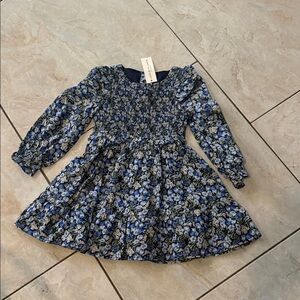 janie and jack blue velvet dress | Dresses | Janie And Jack With Pants Size 62 Months category_class:Dresses Size:Small (0/2) Farm Rio Maira Floral Bows make any occasion